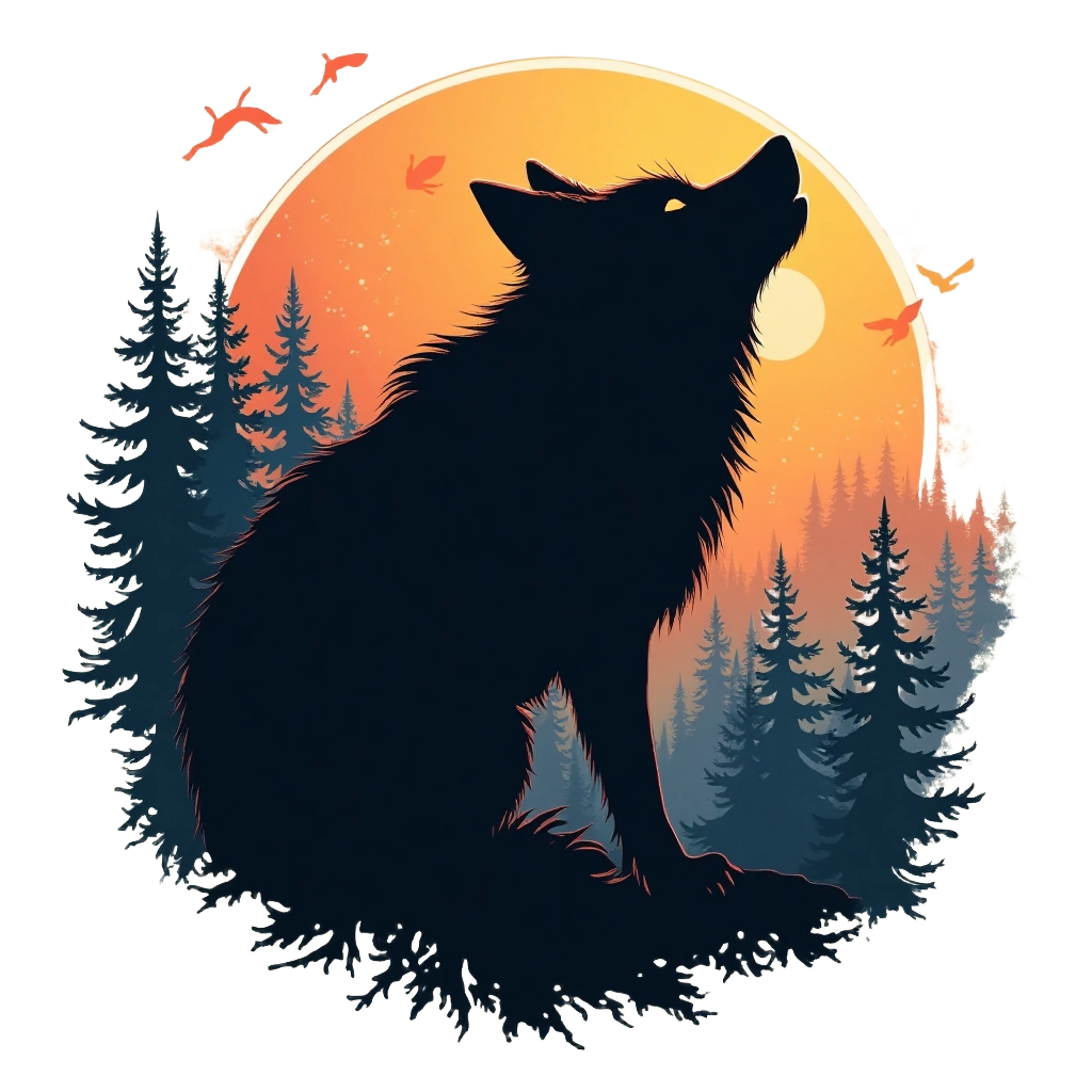 Wolf at Sunset